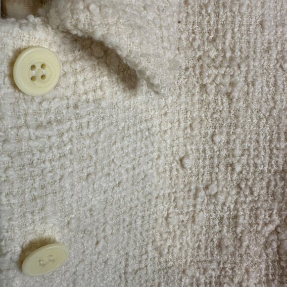 VTG Jones New York Timeless Wool Blend Cream Textured Blazer Jacket W Sz 12 NWT - Picture 5 of 11